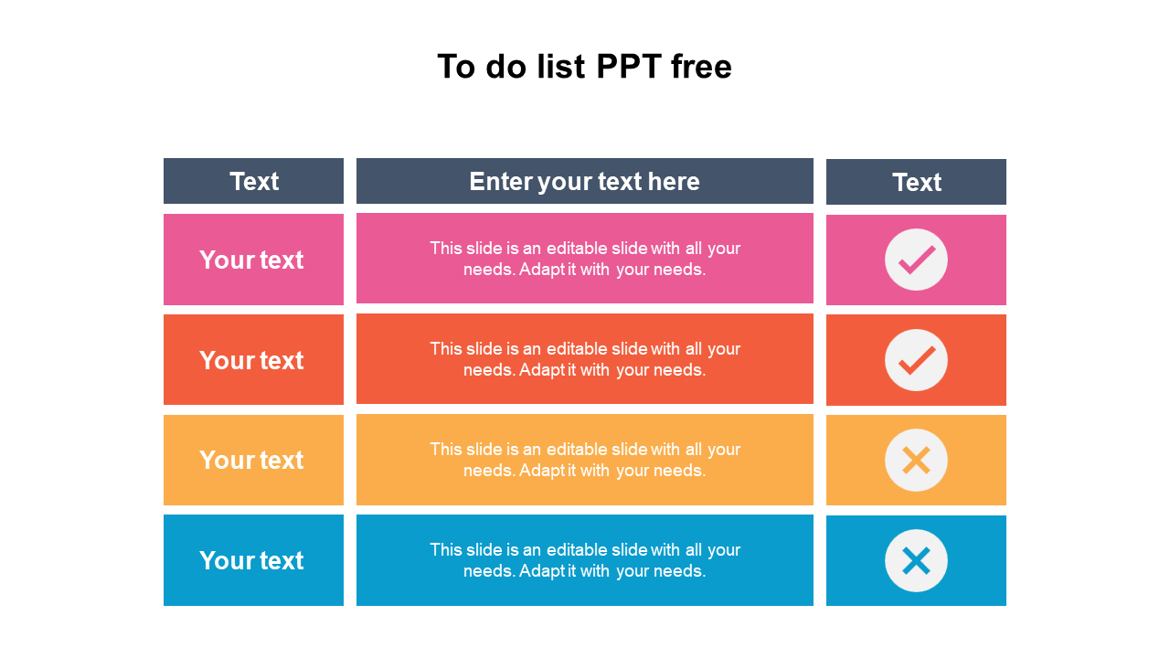 To do list PPT free 